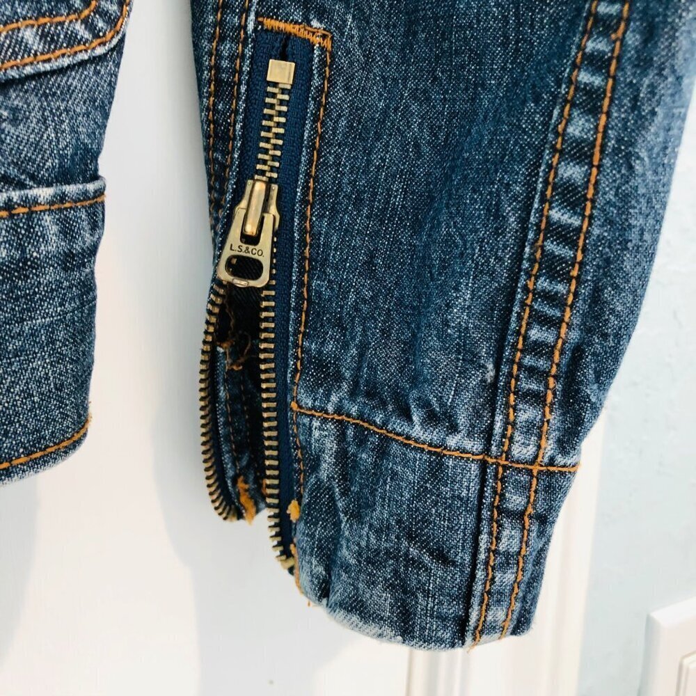 Levis Jean Jacket Limited Edition Mens Size M Moto Biker European Market ? 2005 - Picture 6 of 12